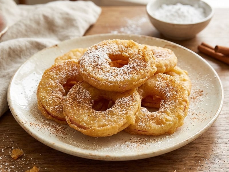 Baked Apple Slices with Cinnamon Sugar