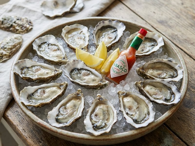 Oysters with Lemon & Tabasco