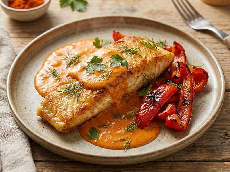 Carp with Cream Sauce and Paprika