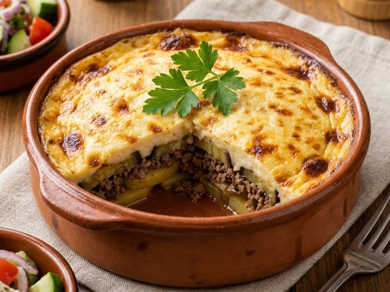 Moussaka with Beef and Eggplant