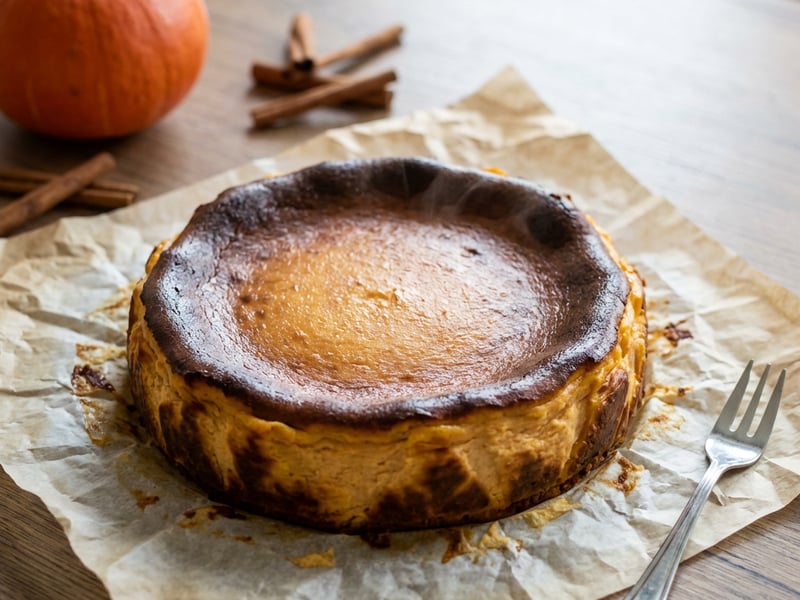 Basque Kürbis Cheesecake