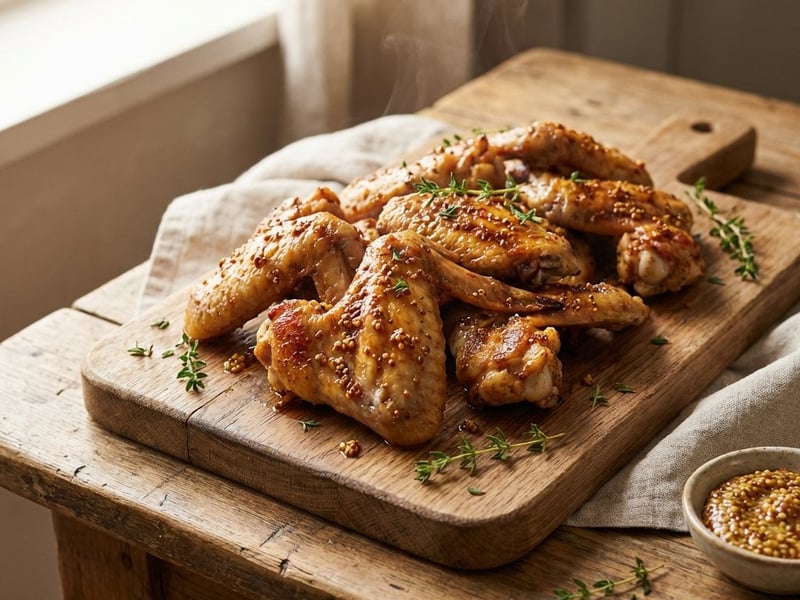 Juicy Chicken Wings with Coarse-Grain Mustard