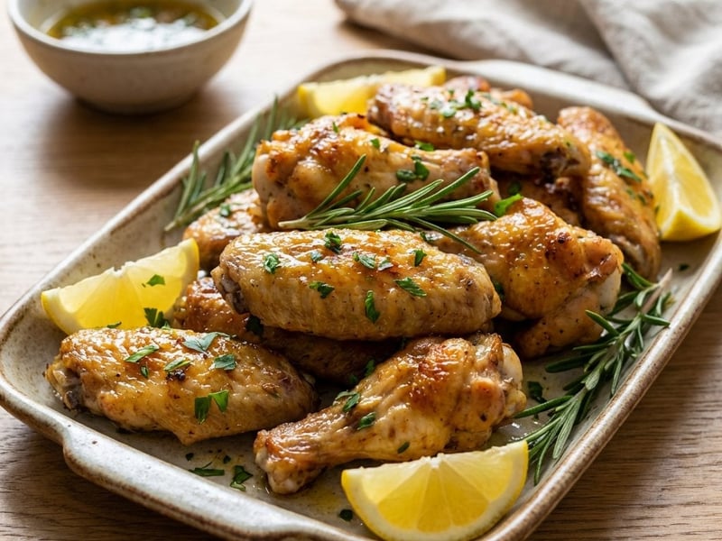 Crispy Chicken Wings with Rosemary and Parsley