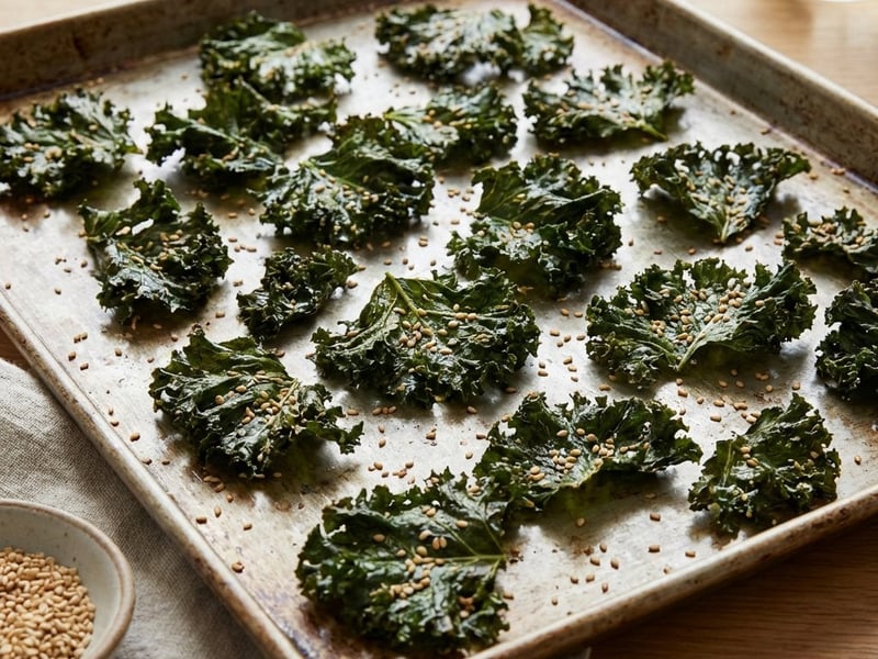 Crispy Kale Chips with Sesame