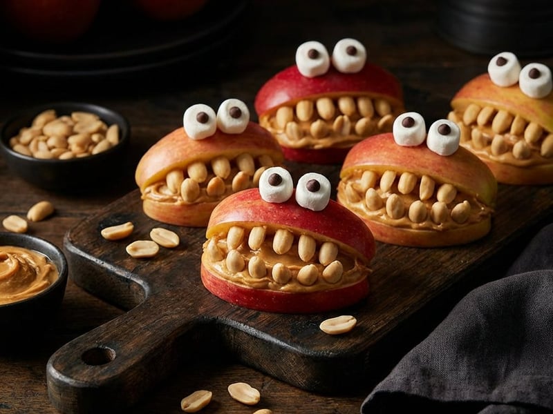 Spooky Apple Monsters | Halloween Snack