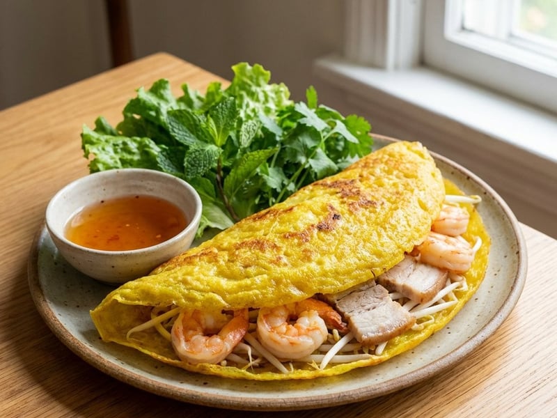 Banh Xeo – Crispy Vietnamese Pancakes with Shrimp