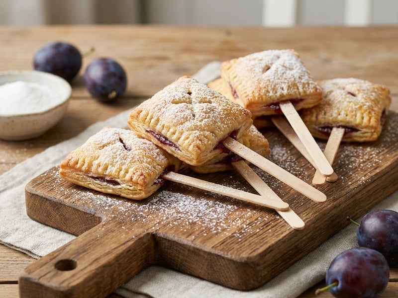 Pie Pops with Plum Jam | Crispy Tarts on a Stick