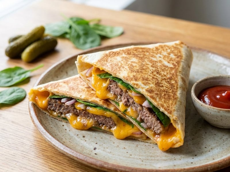 Baked Burger Tortillas