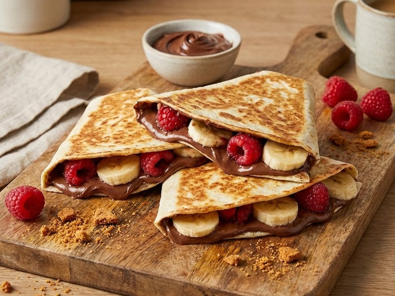 Sweet Baked Tortillas with Chocolate