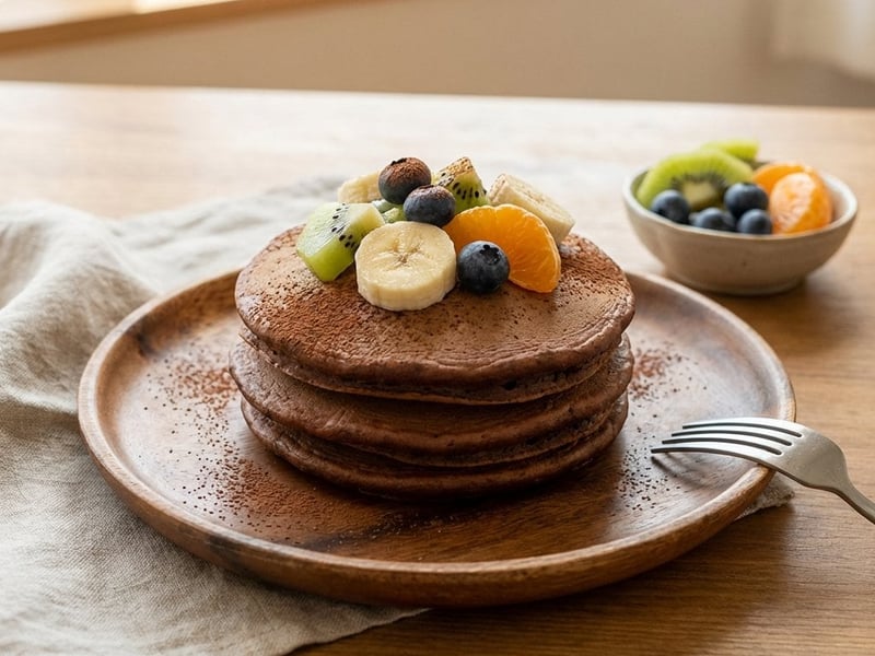 Chocolate Dalken with Fresh Fruit