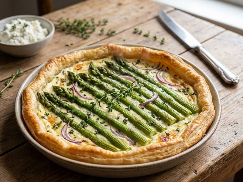 Asparagus and Ricotta Tart with Fresh Thyme