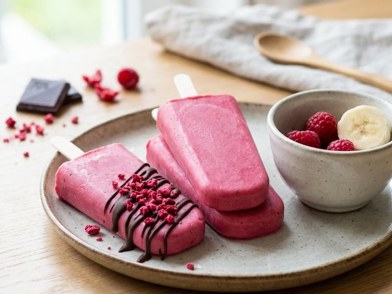 Raspberry Quark Popsicles | Fruity Summer Snack