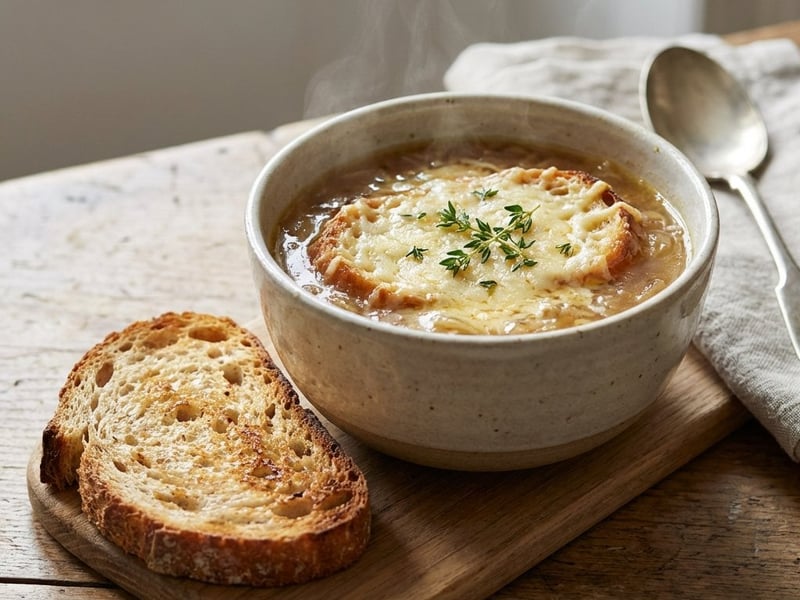 Quick Onion Soup with Thyme