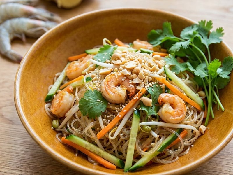 Vietnamese Glass Noodle Salad with Shrimp