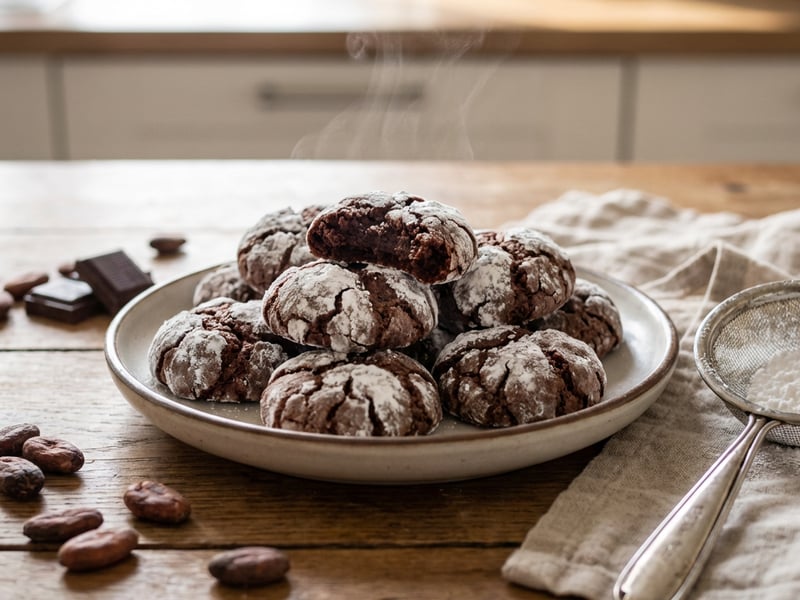 Schokoladen-Crinkle-Kekse