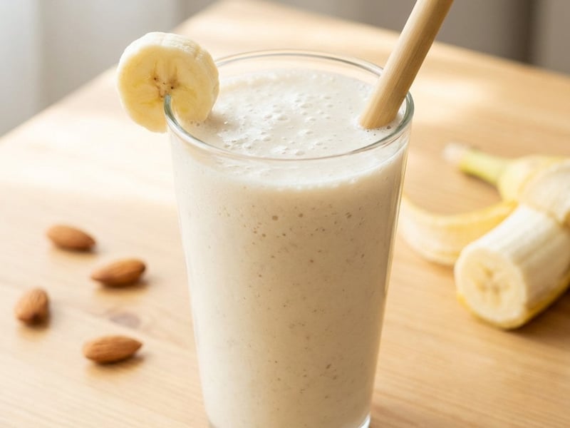 Creamy Banana Smoothie with Almond Drink