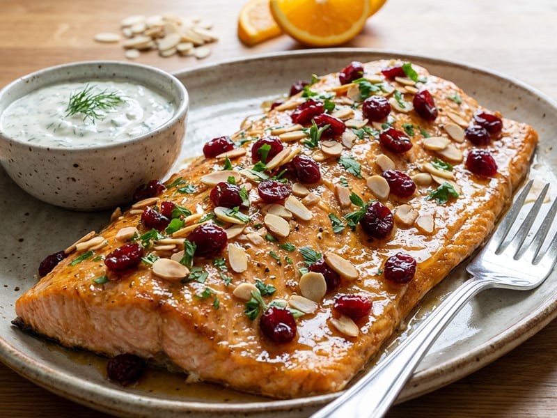 Salmon in Dill Sour Cream Sauce