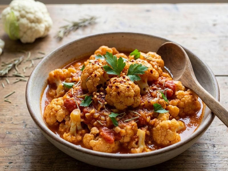 Spicy Cauliflower with Chili and Rosemary