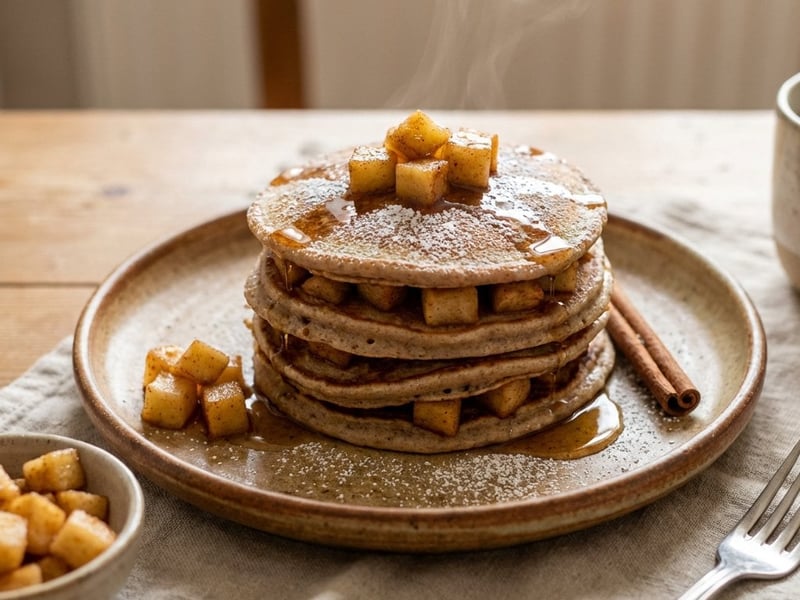 Pancakes with Cinnamon and Apples | Healthy Breakfast