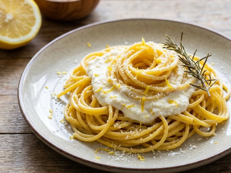 Creamy Lemon-Rosemary Pasta with Ricotta