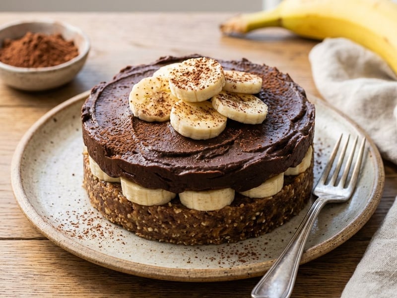 No-Bake Banana Peanut Cake