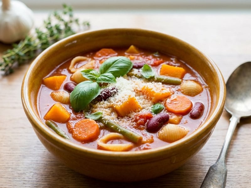 Classic Minestrone with Shell Pasta