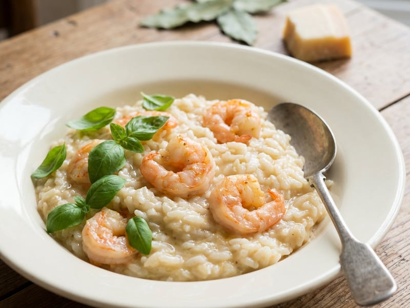 Risotto mit Garnelen