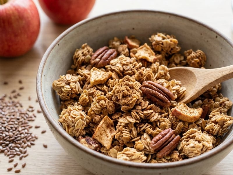 Apple Granola with Nuts and Cinnamon