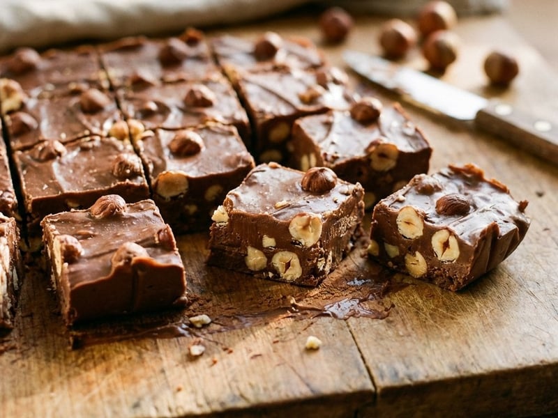 Chocolate Fudge with Hazelnuts | Creamy Delight