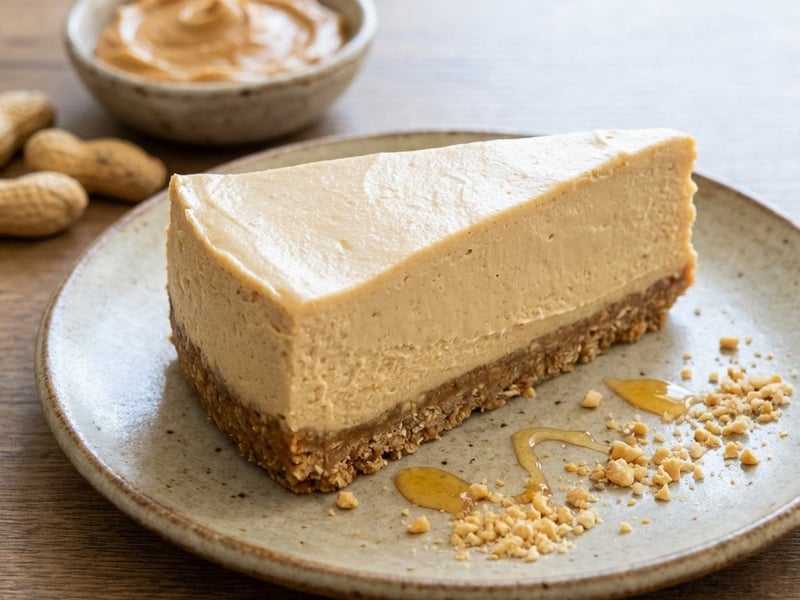 Creamy No-Bake Peanut Cheesecake