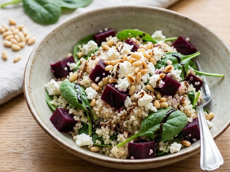 Quinoa and Beetroot Salad with Feta