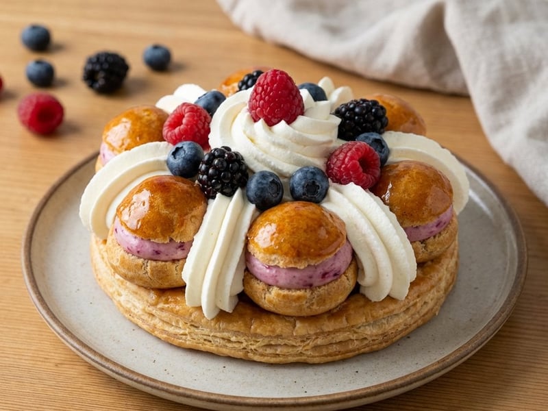 St. Honoré Cake with Forest Berries