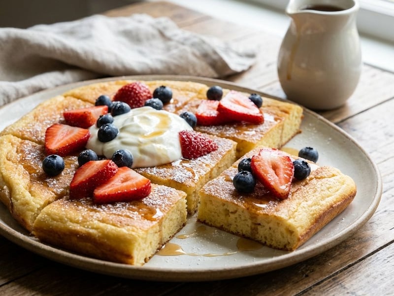 Sheet Pan Pancakes with Berries | Quick Breakfast