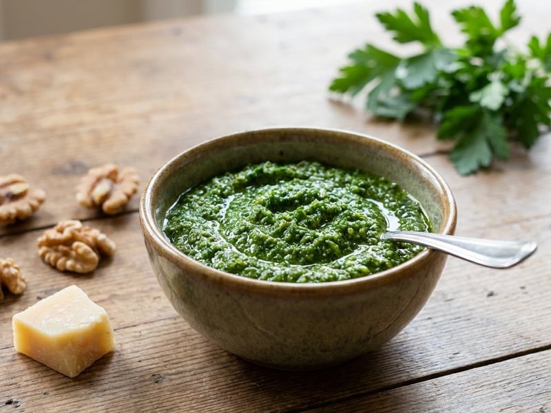 Fresh Parsley Pesto with Walnuts