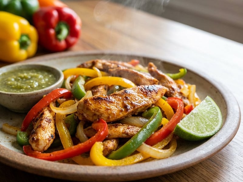 Saftige Hendl-Fajitas mit Paprika & Limette