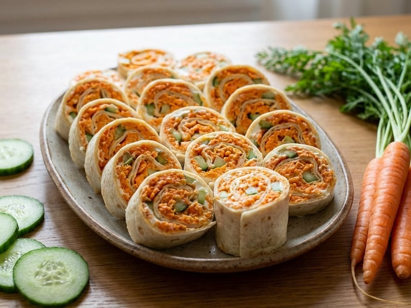 Tortilla Rolls with Carrot Spread