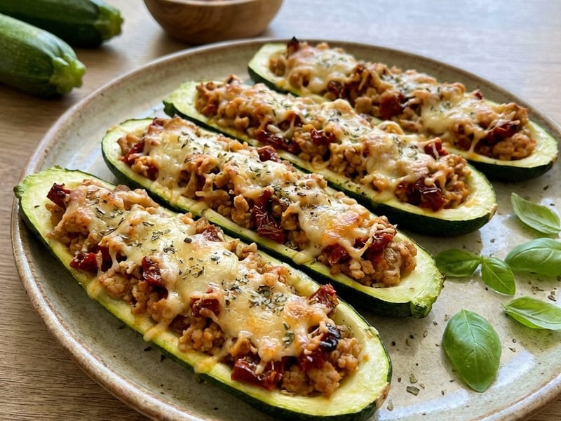 Gratinated Zucchini with Minced Meat