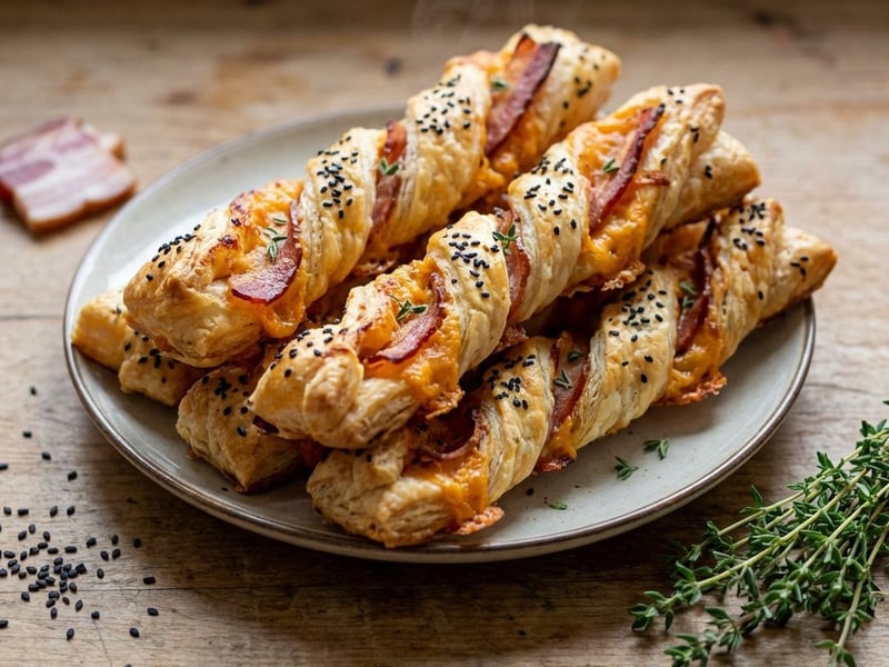Crispy Thyme-Bacon Sticks