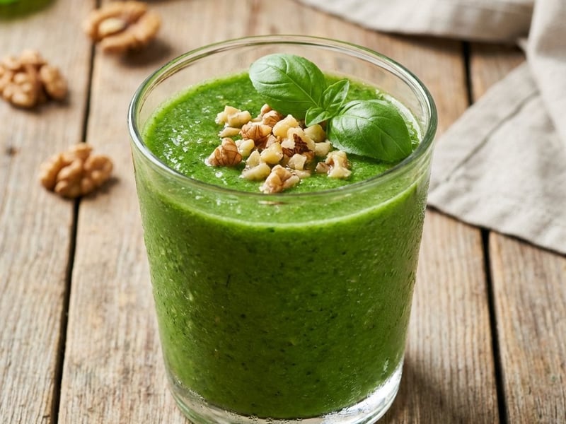 Green Smoothie with Kiwi & Banana
