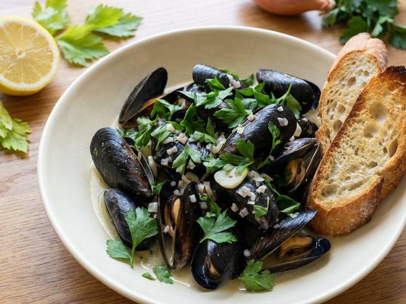 Mussels in White Wine | Mediterranean Delight