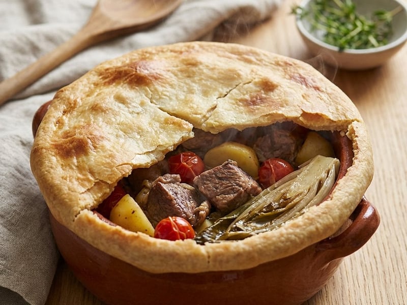 Matera Lamb Stew with Pecorino and Vegetables