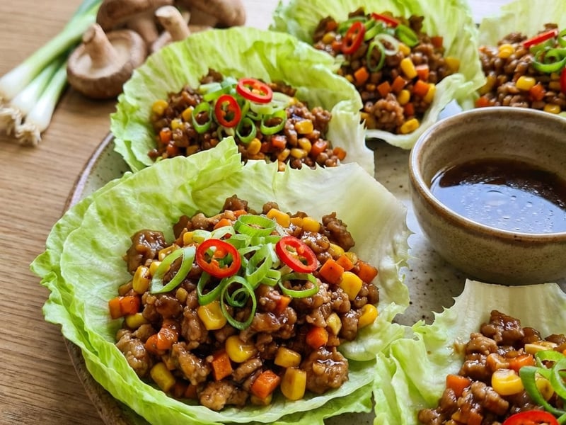 San Choy Bao - Lettuce Wraps with Minced Pork
