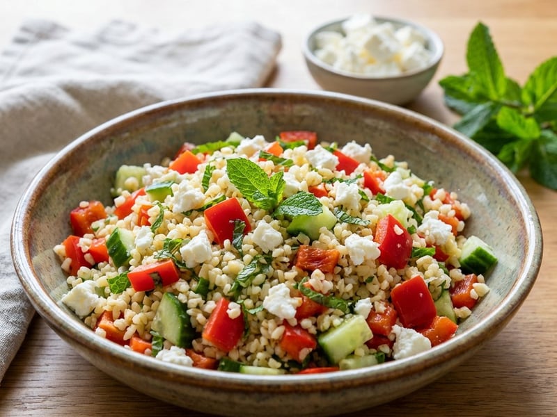 Refreshing Bulgur Salad with Feta and Mint