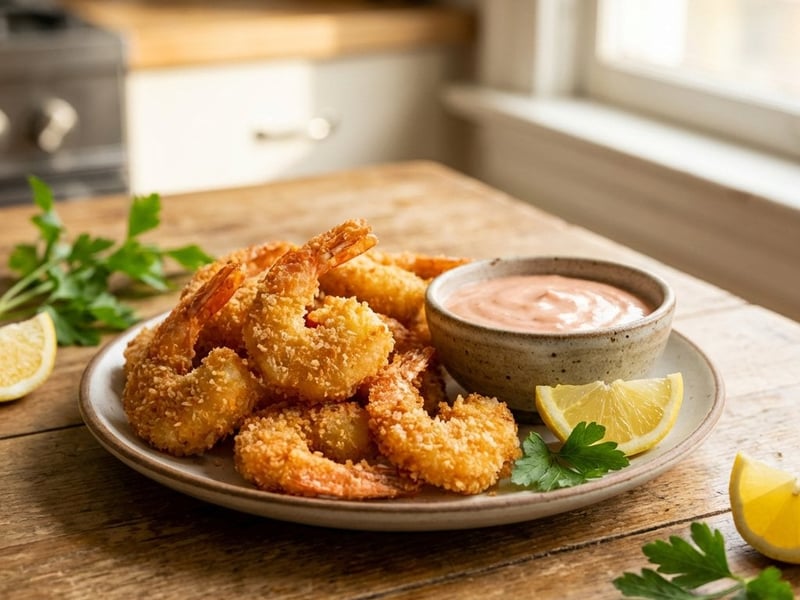 Panko-Crusted Shrimp with Cocktail Sauce