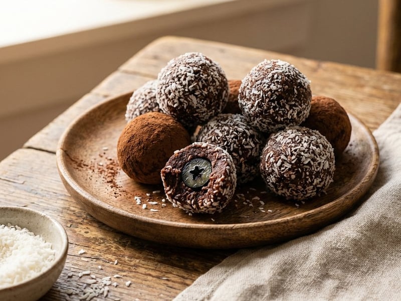 Lactose-free Cocoa Balls with a Surprise Core