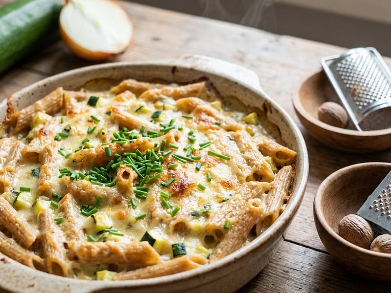 Zucchini Mac ‘n’ Cheese with Whole Wheat Penne