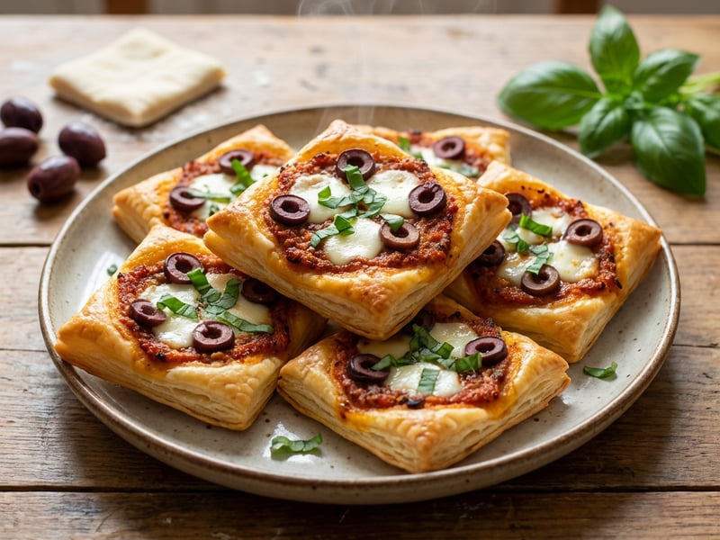 Mini Blätterteig Pizza