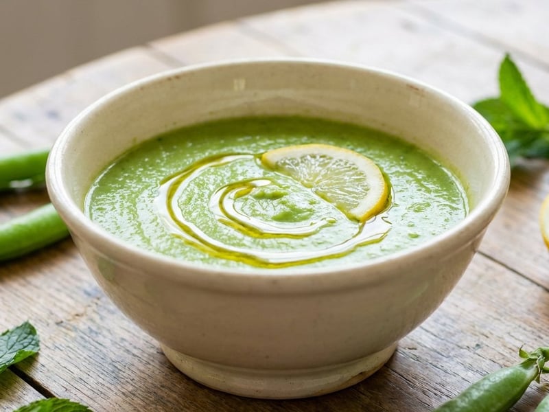 Creamy Pea Soup with Lemon