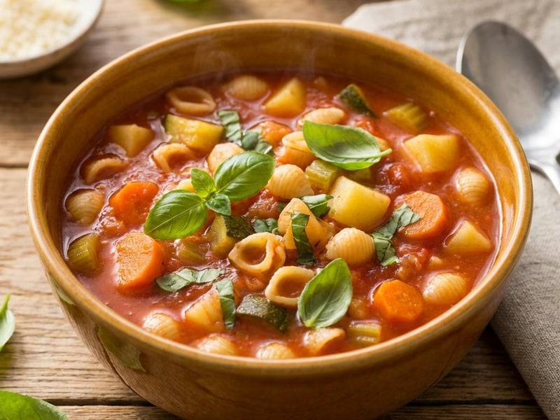 Classic Minestrone with Pasta Shells