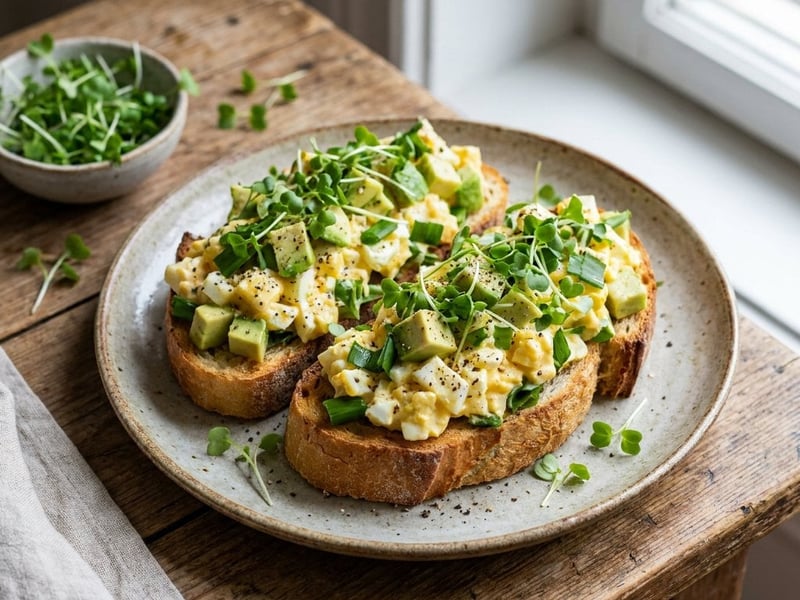 Egg Salad with Avocado and Wild Garlic | Spring Snack